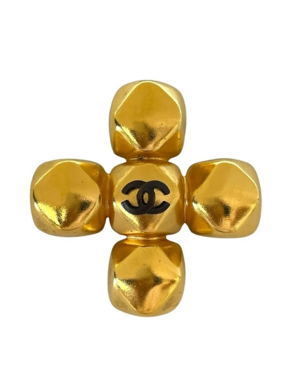Chanel Vintage Brooch 98 Metal Gold